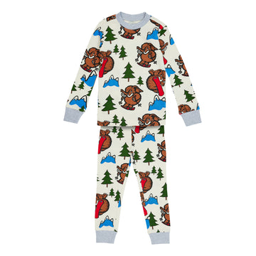 KIDS WOOLLY PRINTED LS PJ SET