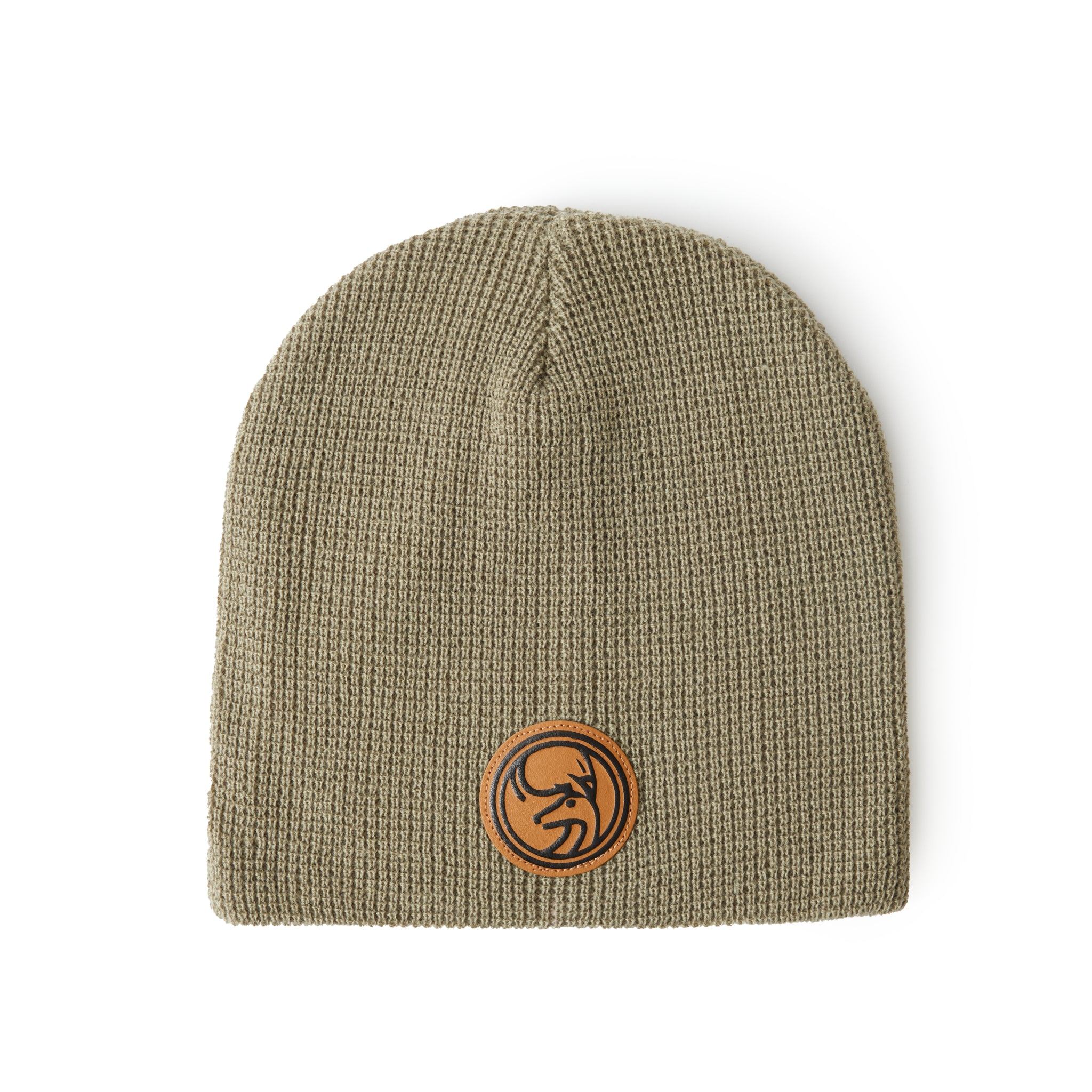 JUNE MTN SCRIM BEANIE-CIRCLE DEAR LEATHER PATCH