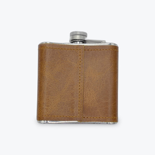 MAMMOTH CROWN LEATHER 6OZ FLASK