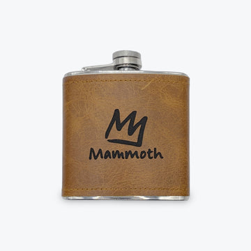 MAMMOTH CROWN LEATHER 6OZ FLASK