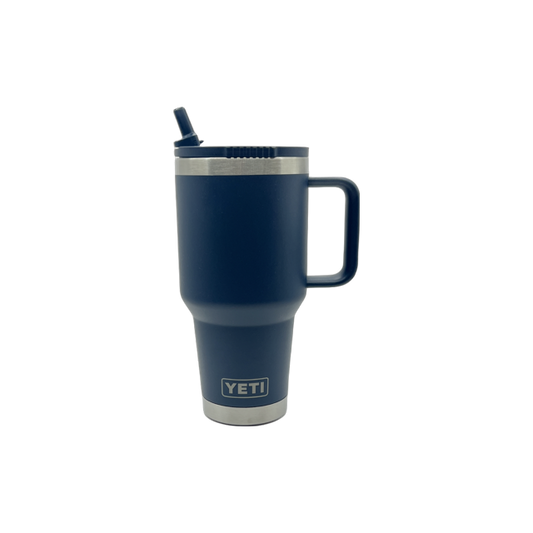 MAMMOTH SKI WOOLLY YETI 30OZ TRAVEL MUG WITH STRAW