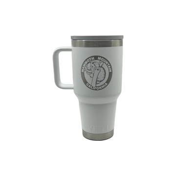 MAMMOTH SNOWBOARD WOOLLY YETI 30OZ TRAVEL MUG WITH STRAW