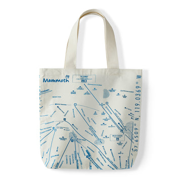 MAMMOTH TRAIL MAP OUTLINE TOTE BAG