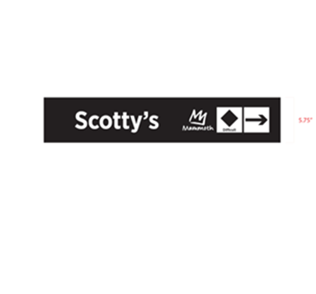SCOTTY'S 6X30 METAL SIGN