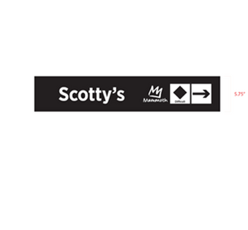 SCOTTY'S 6X30 METAL SIGN