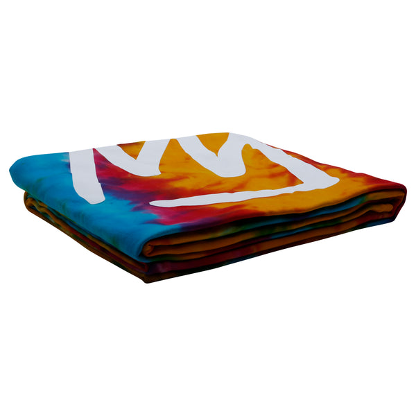 Tie Dye Crown Sweatshirt Blanket