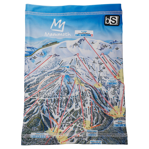 Mammoth Trail Map Dual Layer Neck Tube