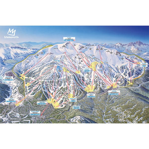 Mammoth Mountain Trail Map Poster